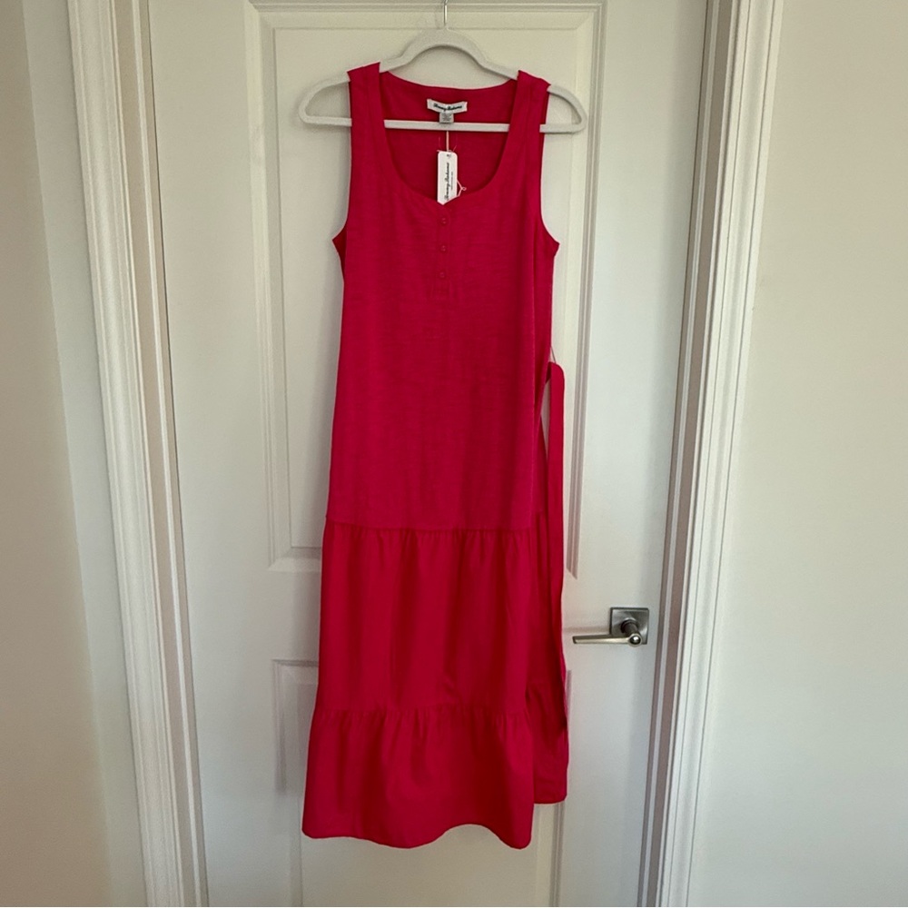 Tommy Bahama Sunrise Shores Sleeveless Midi Dress-Pink-NWT - Picture 2 of 8